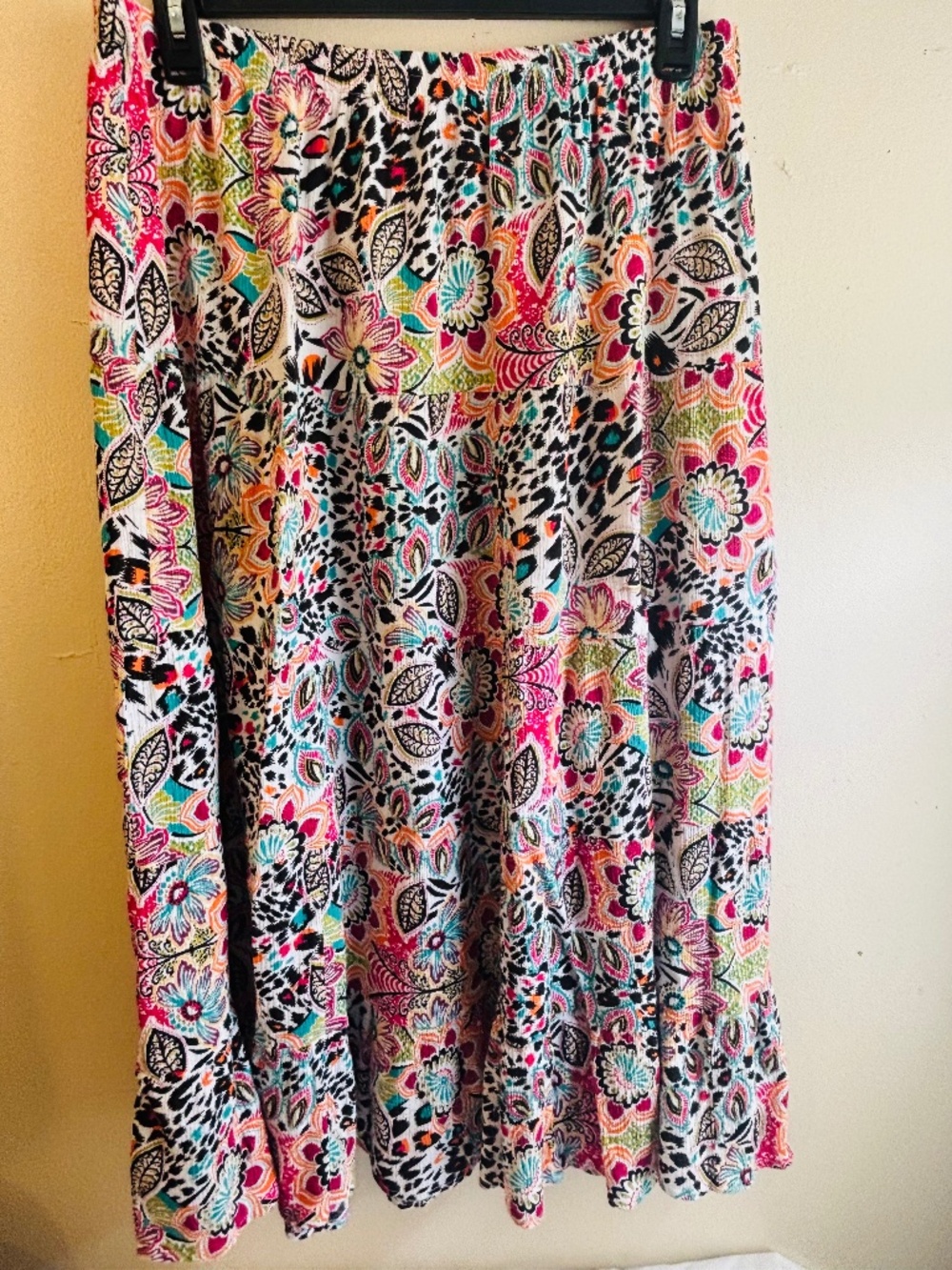 Colorful flowy 100% Cotton Maxi Skirt By Choices